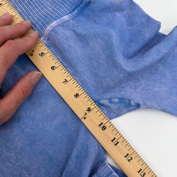 Free People Movement High Waisted Leggings Blue Wash Workout Fitness Size XS - Picture 5 of 8